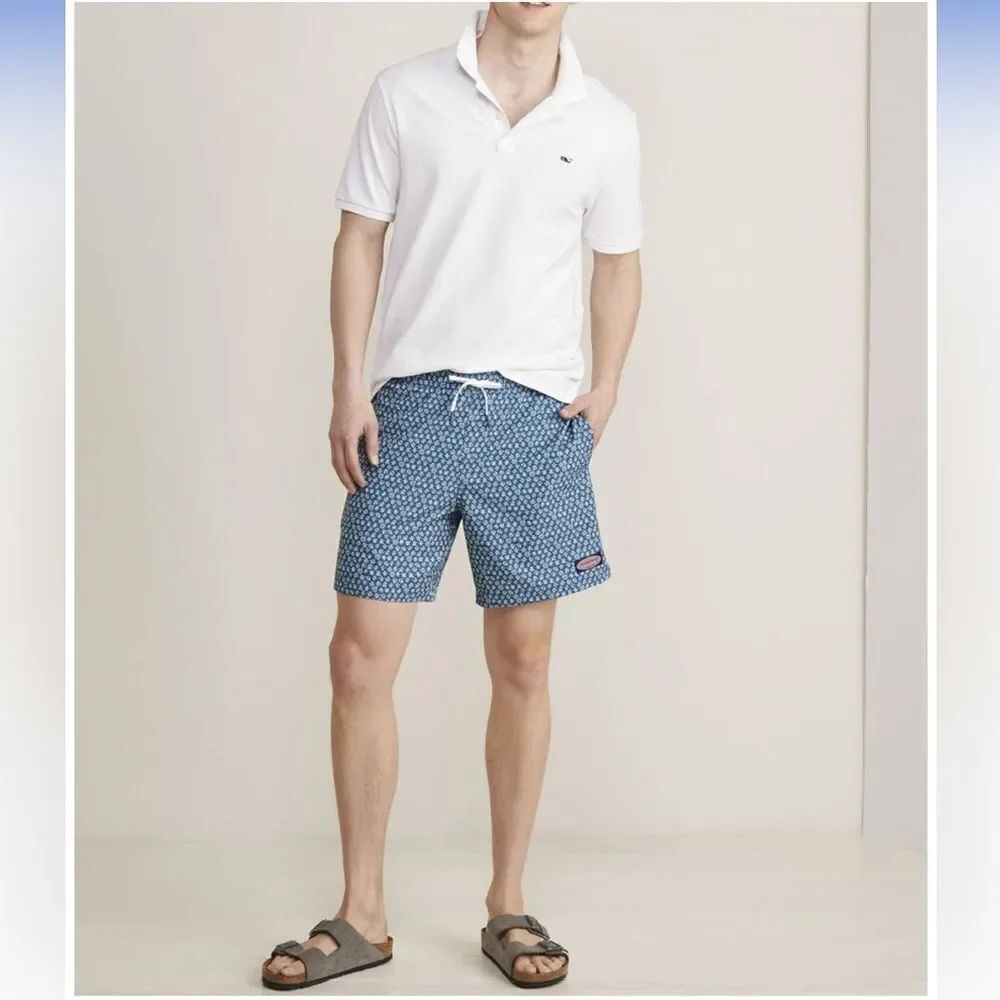 Vineyard Vines 7 inch Printed Chappy Swim Trunks size Small